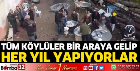Her yıl ölen köylüler adına anma yemeği