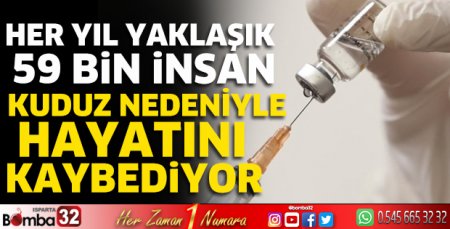 Her yıl yaklaşık 59 bin insan kuduz nedeniyle hayatını kaybediyor