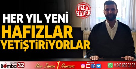 Her yıl yeni hafızlar yetiştiriyorlar
