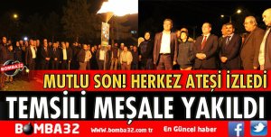 HERKES ORAYA KOŞTU TEMSİLİ MEŞALE YAKILDI