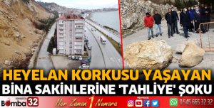 Heyelan korkusu yaşayan bina sakinlerine tahliye şoku