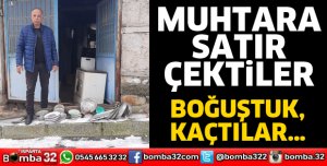 Hırsızlar muhtara satırla saldırdı