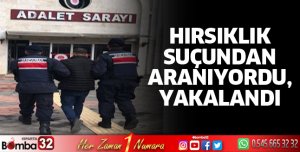 Hırsızlık suçundan aranıyordu, yakalandı