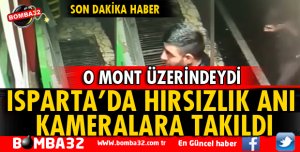 HIRSIZLIK YAPARKEN KAMERALARA YAKALANDI