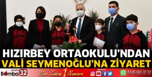 HIZIRBEY ORTAOKULUNDAN VALİ SEYMENOĞLU'NA ZİYARET