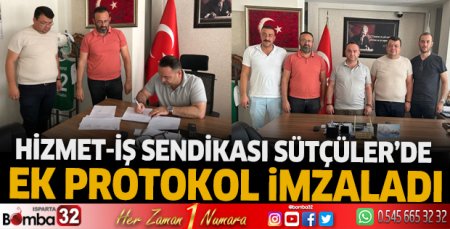Hizmet-İş Sendikası Sütçüler’de ek protokol imzaladı