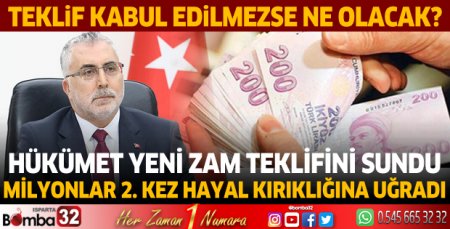 Hükümet yeni zam teklifini sundu