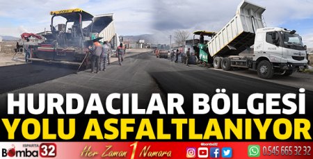 Hurdacılar bölgesi yolu asfaltlanıyor