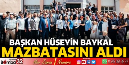 Hüseyin Baykal mazbatasını aldı