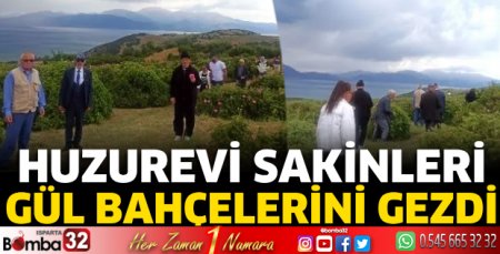 Huzurevi sakinleri gül bahçelerini gezdi