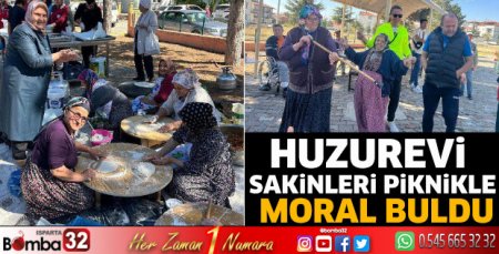 Huzurevi sakinleri piknikle moral buldu