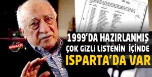 O listenin İçinde Isparta’da var