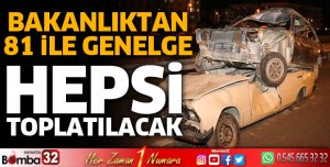 İçişleri Bakanlığı'ndan hurda araçlar için genelge! 