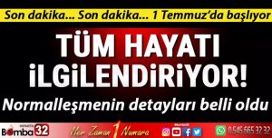 İçişleri Bakanlığı'ndan normalleşme genelgesi