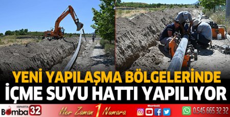 İçme suyu hattı çalışmaları sürüyor
