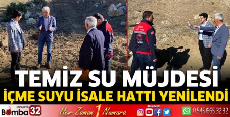 İçme suyu isale hattı yenilendi