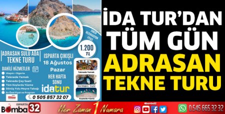 İDA TUR'dan tüm gün Adrasan Turu