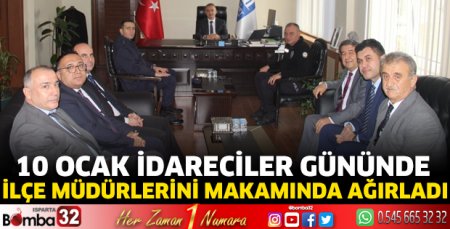İdarecileri makamında ağırladı