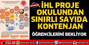İHL PROJE OKULUNDAN SINIRLI SAYIDA KONTENJAN