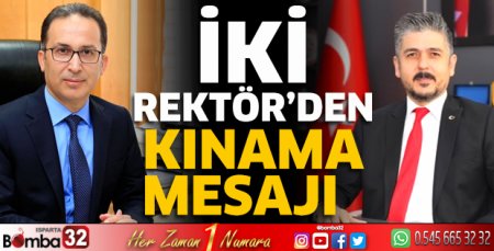 İki Rektör'den kınama mesajı