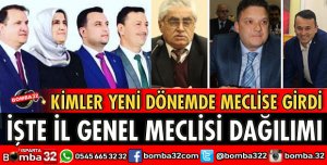 İL GENEL MECLİSİ DAĞILIMI BELLİ OLDU