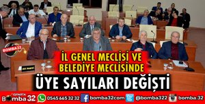 İL GENEL MECLİSİ VE BELEDİYE MECLİSİNDE ÜYE SAYILARI DEĞİŞTİ