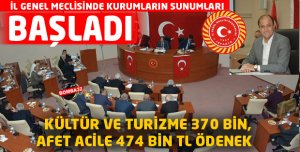 İL GENEL MECLİSİNDE SUNUMLAR BAŞLADI 