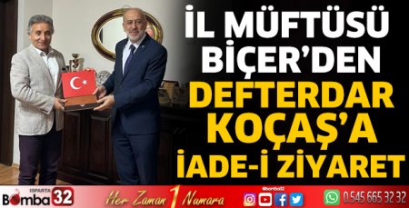 İl Müftüsü Biçer’den Defterdar Koçaş’a İade-i Ziyaret