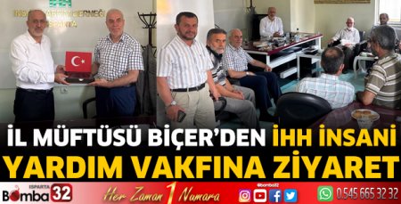 İl Müftüsü Biçer’den İHH İnsani Yardım Vakfına ziyaret