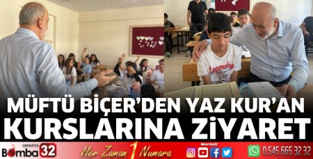 İl Müftüsü Biçer’den Yaz Kur’an Kurslarına Ziyaret