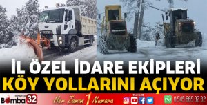İl Özel İdare ekipleri köy yollarını ulaşıma açıyor