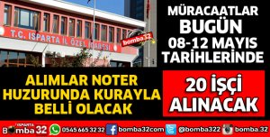 İL ÖZEL İDAREYE ALINACAK 20 İŞÇİ İÇİN BAŞVURULAR BAŞLADI