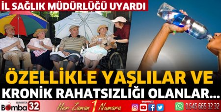 İl Sağlık Müdürlüğü uyardı