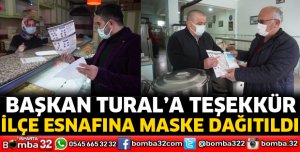İlçe esnafına maske dağıtımı