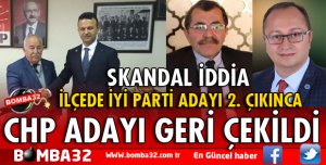İLÇEDE AK PARTİ ADAYI BİRİNCİ ÇIKINCA CHP ADAYI GERİ ÇEKİLDİ