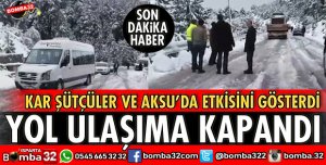 İLÇELERDE KAR YAĞIŞI ETKİSİNİ GÖSTERDİ