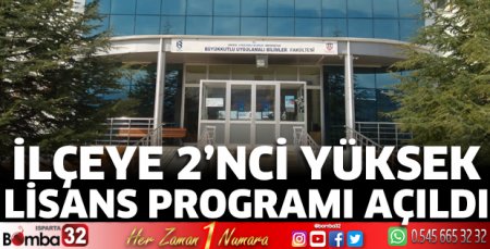 İlçeye 2'nci yüksek lisans programı açıldı