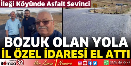 İleği Köyünde asfalt sevinci