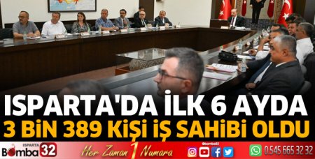 İlk 6 ayda 3 bin 389 kişi iş sahibi oldu