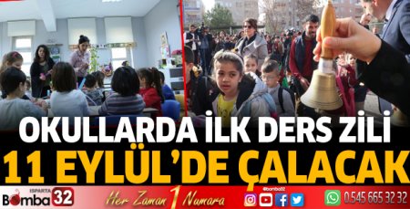 İlk ders zili 11 Eylül'de çalacak