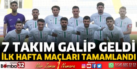 İlk hafta 7 takım galibiyetle başladı