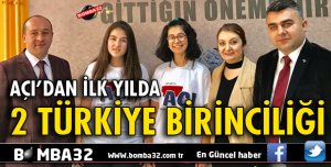 İLK YILDA 2 TÜRKİYE BİRİNCİLİĞİ