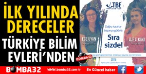 İLK YILINDA DERECELER TÜRKİYE BİLİM EVLERİ’NDEN
