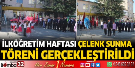 İlköğretim Haftası çelenk sunma töreni gerçekleştirildi