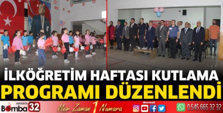 İlköğretim Haftası kutlama programı düzenlendi