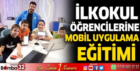 İlkokul öğrencilerine mobil uygulama eğitimi