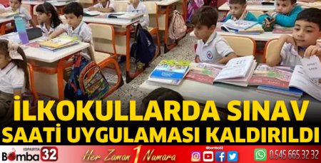 İlkokullarda sınav saati uygulaması kaldırıldı