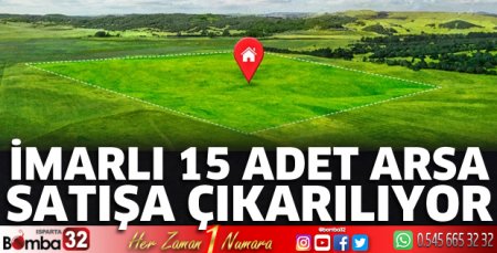 İmarlı 15 adet arsa satışa çıkacak