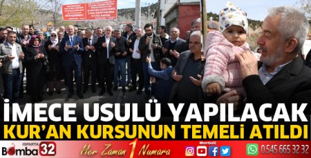 İmece usulü yapılacak Kur’an Kursunun temeli atıldı