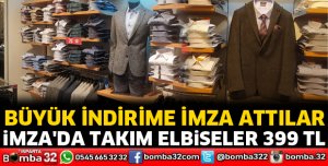 İMZA'da takım elbiseler 399 TL